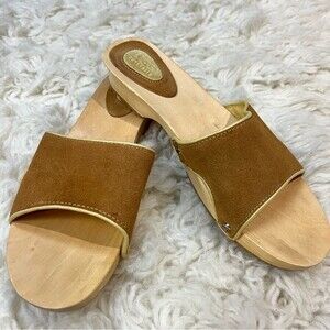 UGG Australia Wood Brown Suede Slip On 1690 Women’s Slides Sandals US Size 9